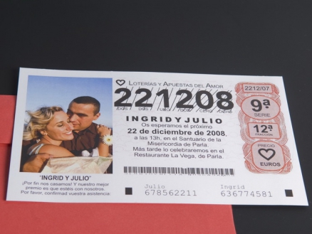 Invitación de boda - DÉCIMO DE LOTERÍA (MA.33)