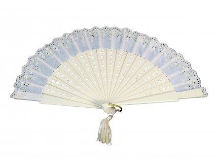 Complementos de Novia- ABANICO ENCAJE BORDADO R9377