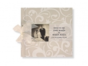 LIBRO DE FIRMAS PARA BODA Libro de firmas - ORNAMENTOS CREMA