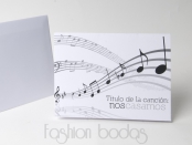 Invitación de boda -  NOTAS DE MÚSICA (MA.46)