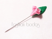 Alfiler de boda - ROSITAS Y PERLA FIMO rosa Alfiler de boda - ROSITAS Y PERLA FIMO rosa