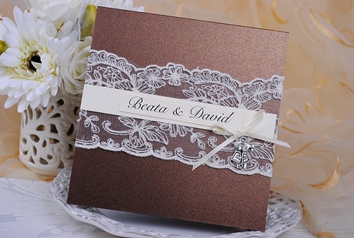 Invitación de boda - PARIS 2 MARRON Invitación de boda - PARIS 2 MARRON