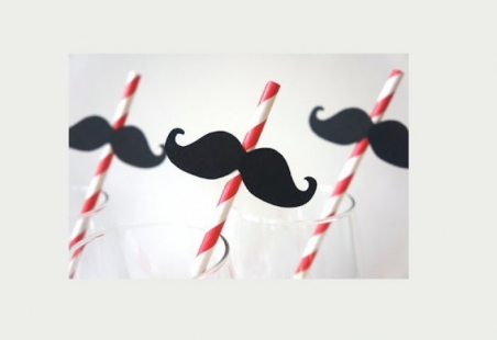 Detalle de boda - PAJITAS CON BIGOTE MOSTACHOS pack 25uds (ref. 7102)