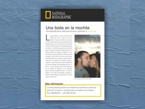 Invitación de boda - REVISTA NATIONAL CON FOTO    (MIL6)