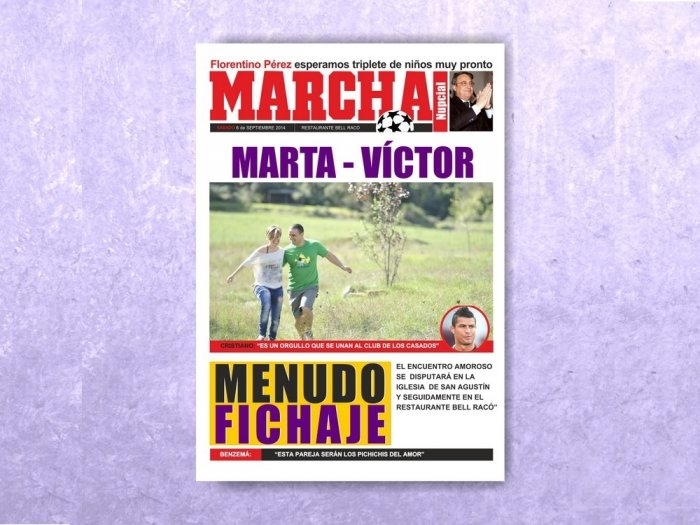 Invitación de boda - REVISTA MARCHA CON FOTO   (MIL09)