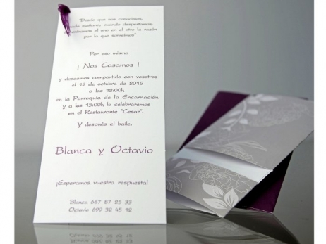 Invitación de boda - ELEGANTE FLORAL   (34906 A)