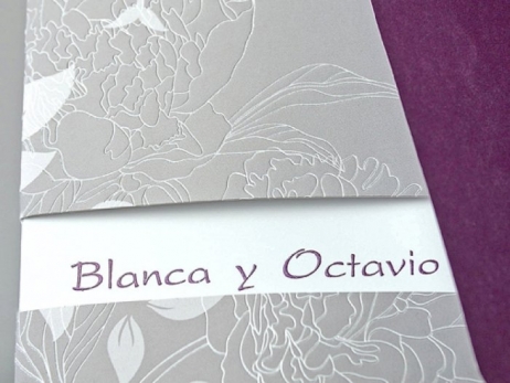 Invitación de boda - ELEGANTE FLORAL   (34906 A)