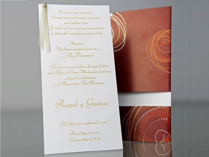 Invitación de boda - ELEGANTE BURDEOS (CARD 34907) Invitación de boda - ELEGANTE BURDEOS (CARD 34907)