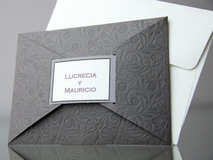Invitación de boda - ELEGANTE GRIS (CARD 34908) Invitación de boda - ELEGANTE GRIS (CARD 34908)