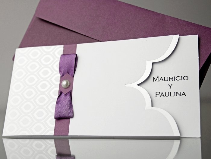 Invitación de boda - ELEGANTE MORADA (CARD 34916) Invitación de boda - ELEGANTE MORADA (CARD 34916)