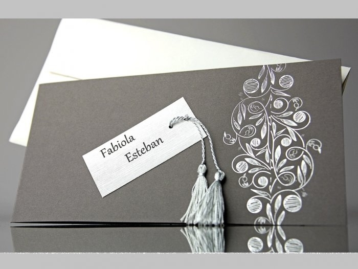 Invitación de boda - ELEGANTE GRIS (34920) Invitación de boda - ELEGANTE GRIS (34920)