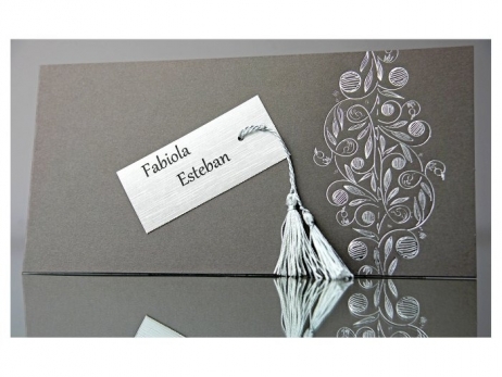 Invitación de boda - ELEGANTE GRIS    (34920)