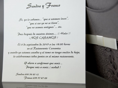 Invitación de boda - ELEGANTE   (34928)