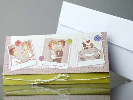 Invitación de boda divertida novios 34946
