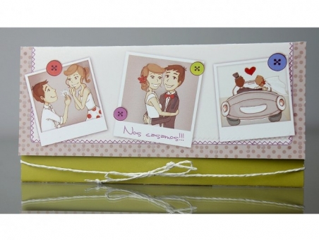 Invitación de boda divertida novios 34946
