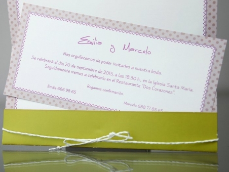Invitación de boda divertida novios 34946