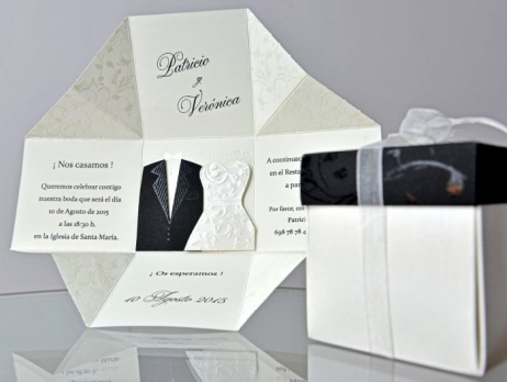 Invitación de boda - CAJA ELEGANTE    (34951 E)