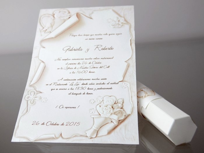 Invitación de boda - PERGAMINO   (CARD 34953AA)