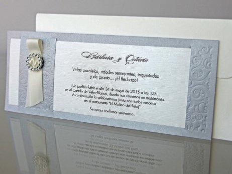 Invitación de boda - ELEGANTE GRIS   (34954)