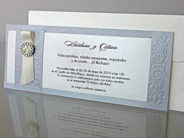 Invitación de boda - ELEGANTE GRIS (CARD 34954) Invitación de boda - ELEGANTE GRIS (CARD 34954)