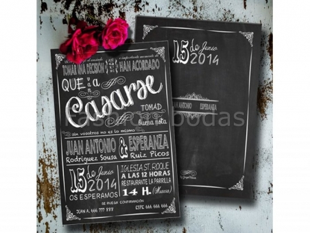 Invitación de boda - PIZARRA MOD.1   TJS-630