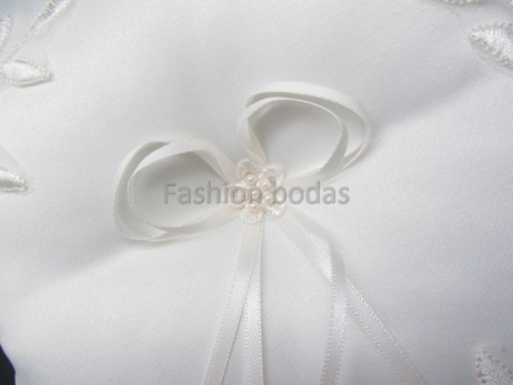 Cojín para anillos de boda - BLANCO roto DECORADO   ref. 1366