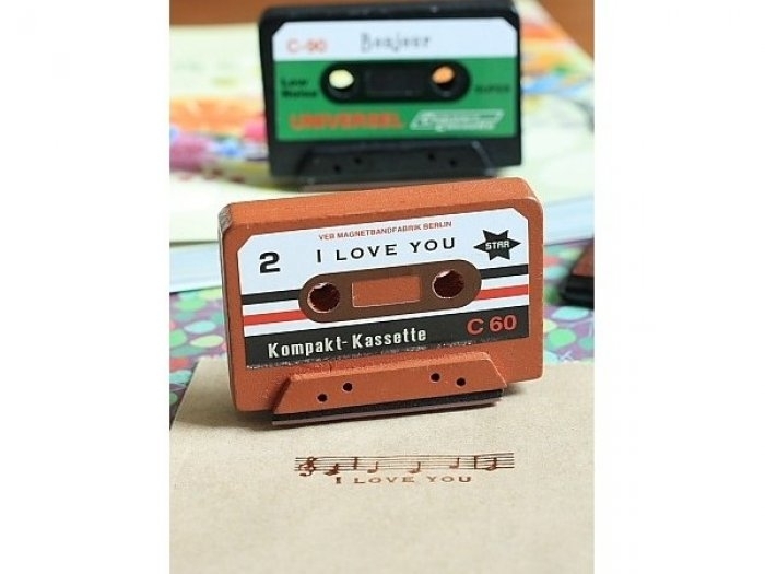 Sello cassette "I Love You" scrap en display  ref.9647
