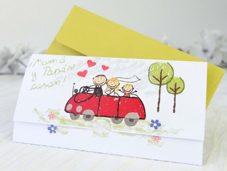 Invitación de boda con hijos 35601