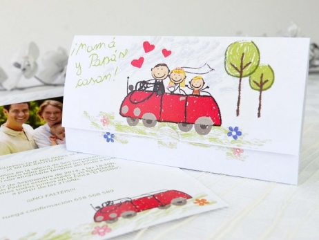 Invitación de boda -  PAPI Y MAMI SE CASAN CON FOTO   (35601)