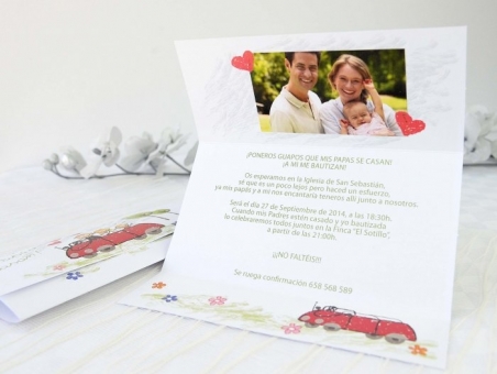 Invitación de boda con hijos 35601