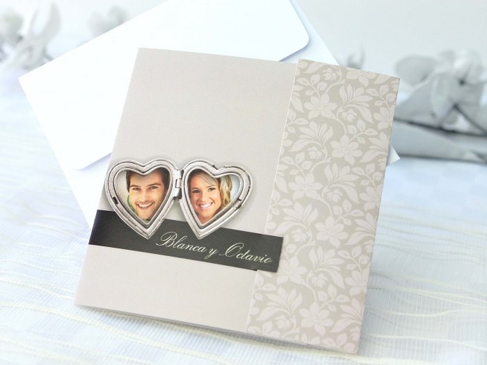 Invitación de boda - ELEGANTE CON FOTO (A61932) Invitación de boda - ELEGANTE CON FOTO (A61932)