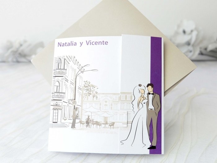 Invitación de boda - ROMANTICA PAREJA (A63332) Invitación de boda - ROMANTICA PAREJA (A63332)