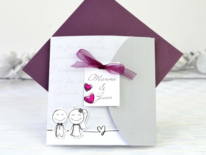 Invitación de boda - NOVIOS FELICES (C35641A) Invitación de boda - NOVIOS FELICES (C35641A)