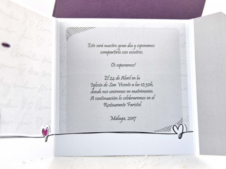 Invitación de boda - NOVIOS FELICES   (35641 A)