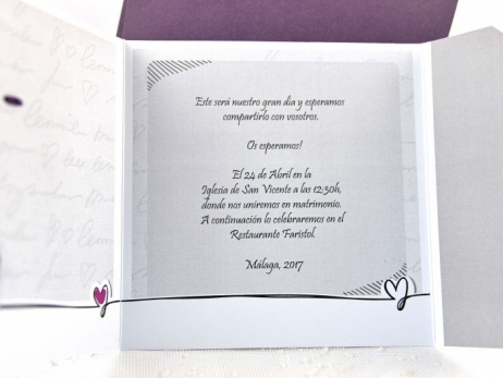 Invitación de boda - NOVIOS FELICES   (C35641A)