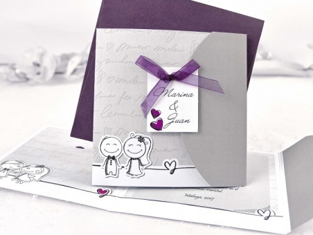 Invitación de boda barata divertida 32641
