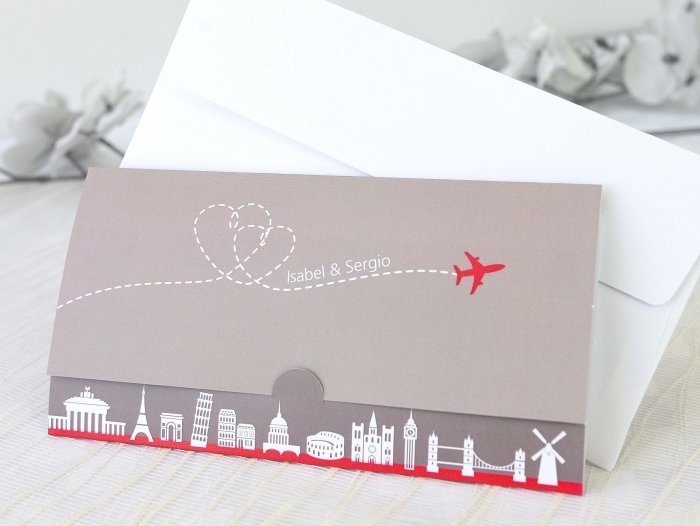 Invitación de boda - BILLETE DE AVION (A65432) Invitación de boda - BILLETE DE AVION (A65432)