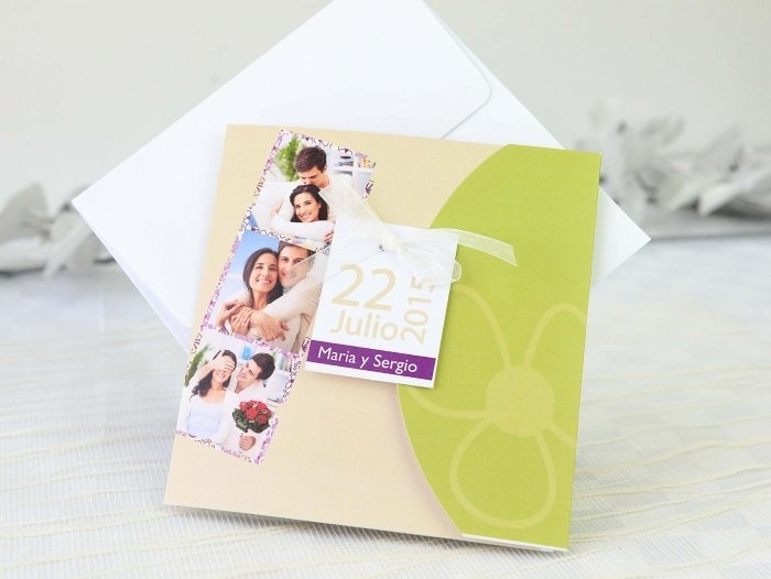Invitación de boda - ALEGRE CON FOTO (A66732) Invitación de boda - ALEGRE CON FOTO (A66732)