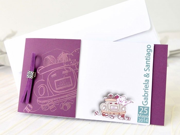 Invitación de boda - NOVIOS COCHE CON FOTO (A67132) Invitación de boda - NOVIOS COCHE CON FOTO (A67132)