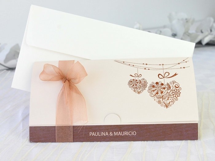 Invitación de boda - ELEGANTE MARRON (A68232) Invitación de boda - ELEGANTE MARRON (A68232)