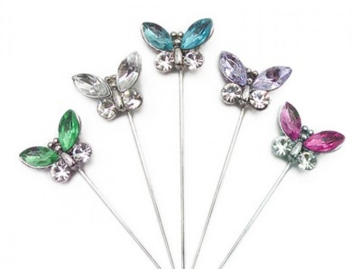 Alfiler de boda - MARIPOSA BRILLANTES ref. 210-1 Alfiler de boda - MARIPOSA BRILLANTES ref. 210-1