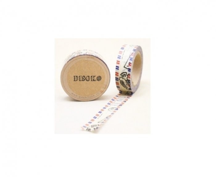 Cinta adhesiva Washi Tape 15mm x 10 metros DS-134