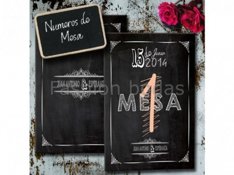 Mesero (Indicador nº de Mesa) - COLECCIÓN PIZARRA NM20-630