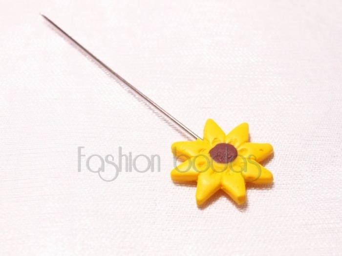 Alfiler de boda - GIRASOL FIMO (ref. 1037) Alfiler de boda - GIRASOL FIMO (ref. 1037)