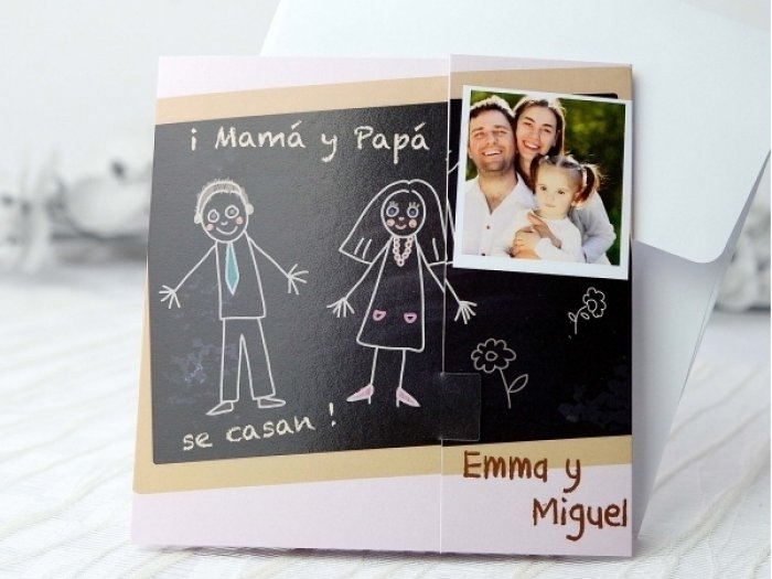 Invitación de boda - PAPI Y MAMI CON FOTO   (A 32693)