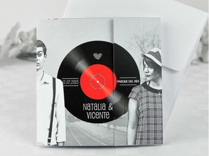 Invitación de boda - VINILO CON FOTO (A62032) Invitación de boda - VINILO CON FOTO (A62032)