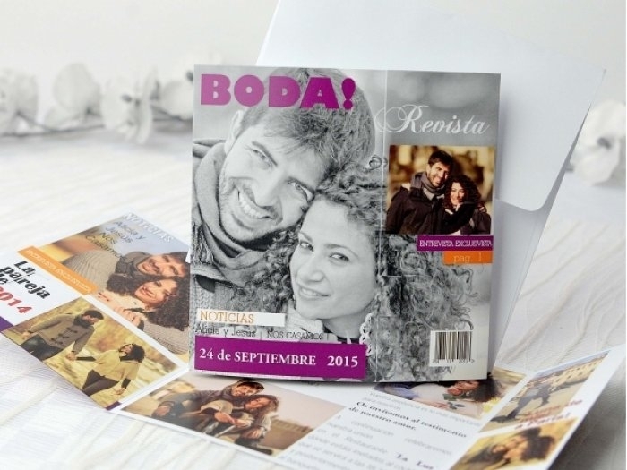 Invitación de boda - REVISTA CON FOTO (A69432) Invitación de boda - REVISTA CON FOTO (A69432)
