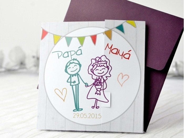 Invitación de boda - PAPA Y MAMA (A32690) Invitación de boda - PAPA Y MAMA (A32690)