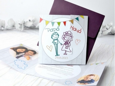 Invitación de boda - PAPA Y MAMA   (A32690)
