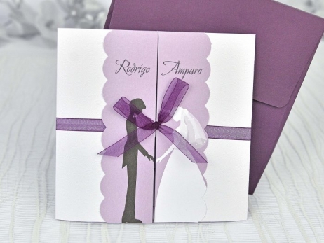 Invitación de boda - PAREJA ROMANTICA   (C39104A)